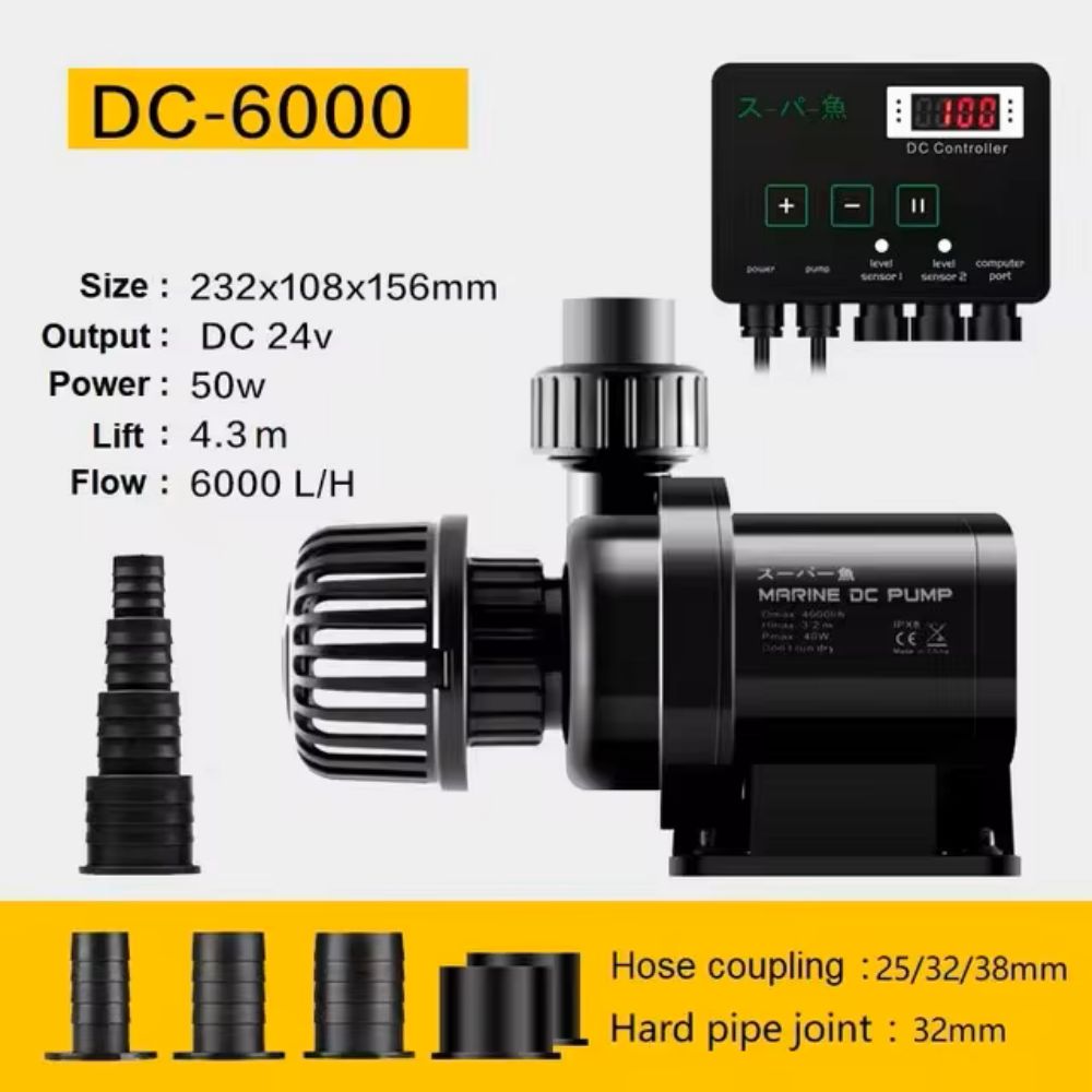 Marine Aquarium Return Pump - DC Ultra-Quiet Aquarium Water Fountain Pump