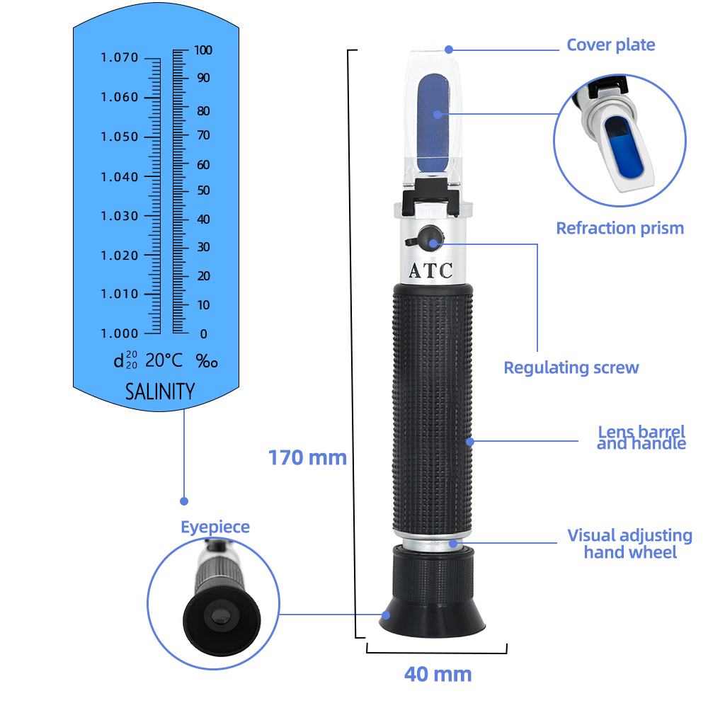 3 in 1 Handheld 0-10% Salinity - Marine Aquarium Refractometer review and price