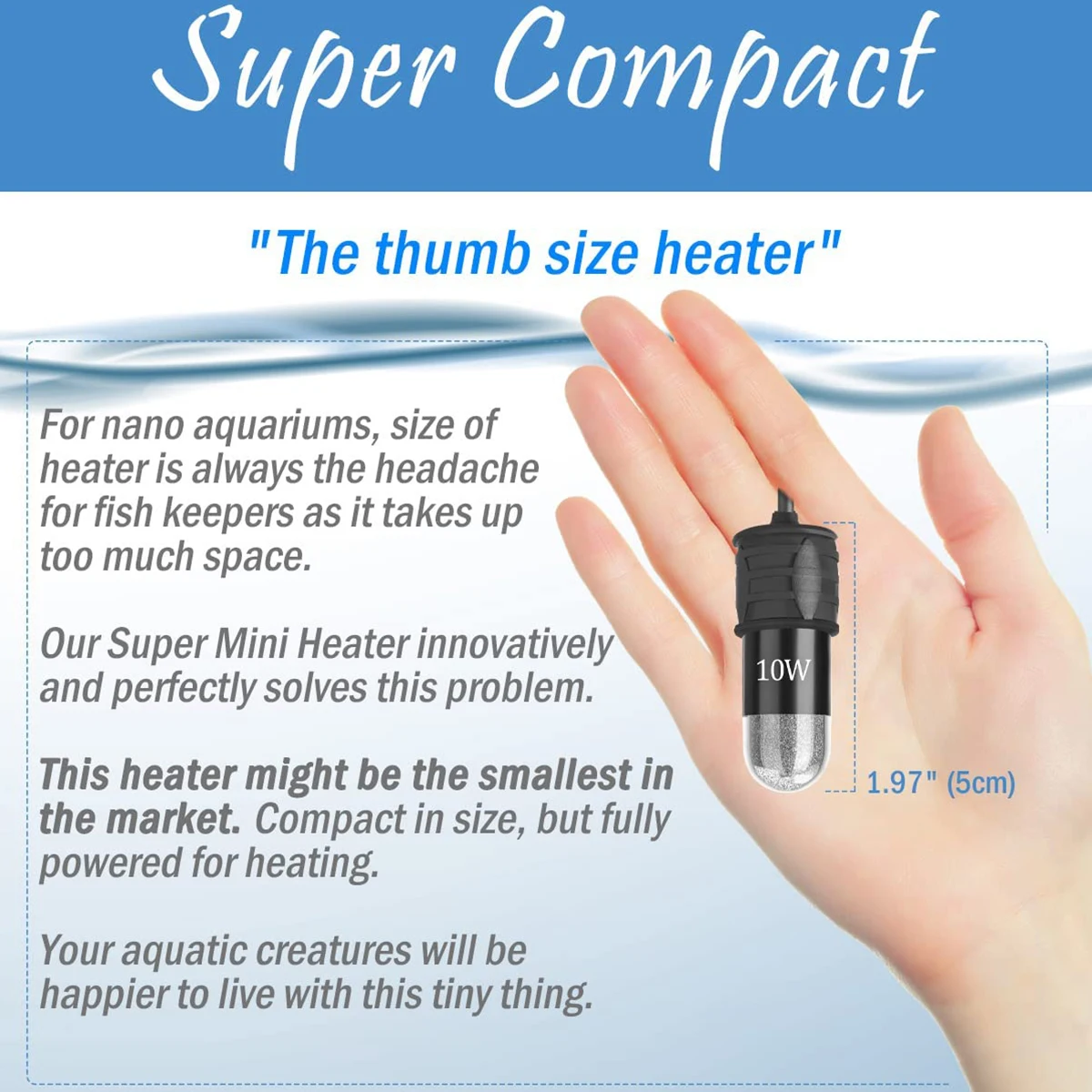 10W Adjustable Aquarium Heater - Marine Aquarium Nano review and price