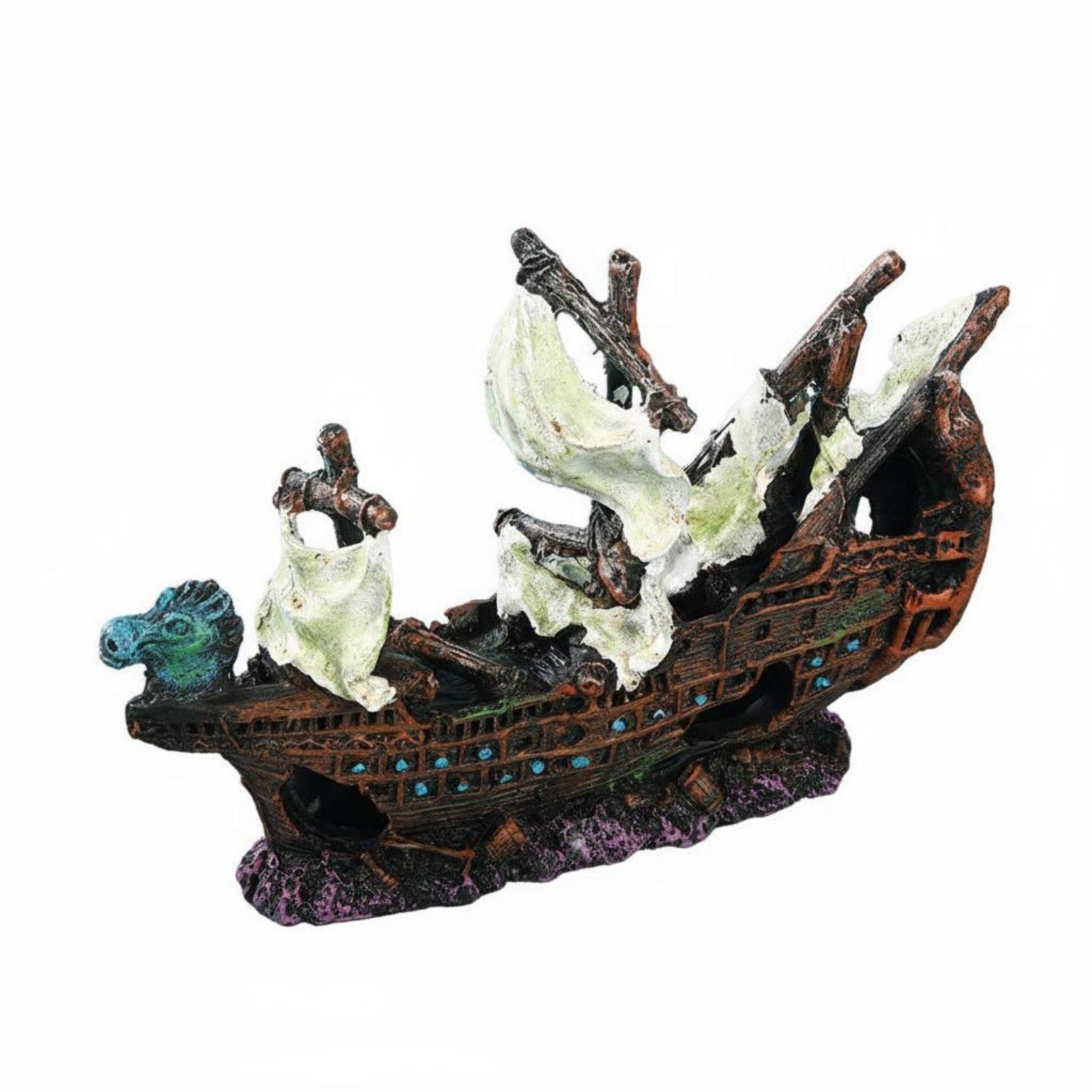 Fish Tank Resin Shipwreck Deco - Aquarium Marine Setup review and price