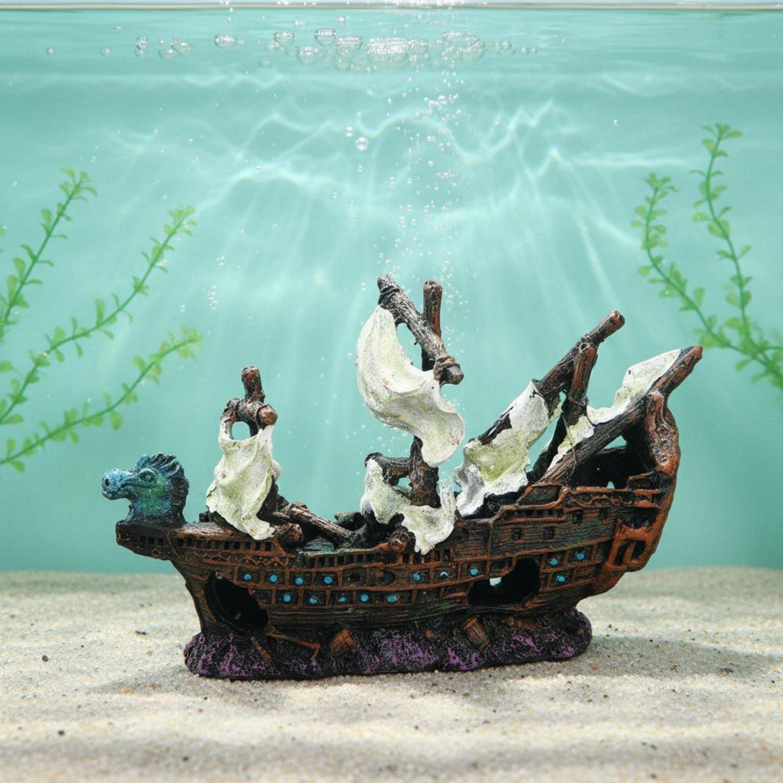Fish Tank Resin Shipwreck Deco - Aquarium Marine Setup review and price